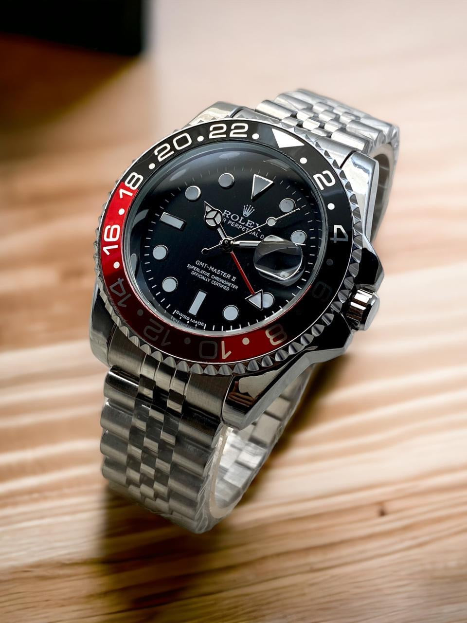 ROLEX GMT MASTER II | DATE JUST | MASTER QUALITY | STAINLESS STEEL | VAMPIRE DIAL