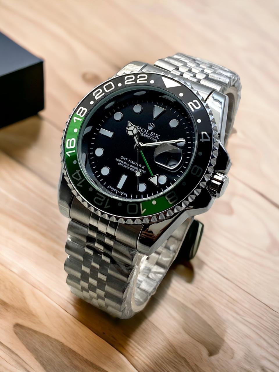 ROLEX GMT MASTER II | DATE JUST | MASTER QUALITY | STAINLESS STEEL | 7UP DIAL