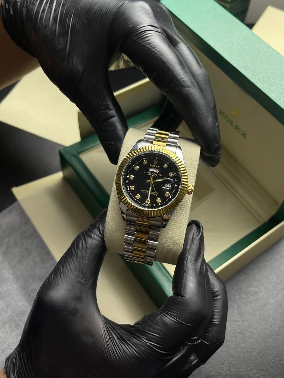 Rolex Oyster Perpetual | Date Just | Master Quality | Stainless Steel | Two Tone Black