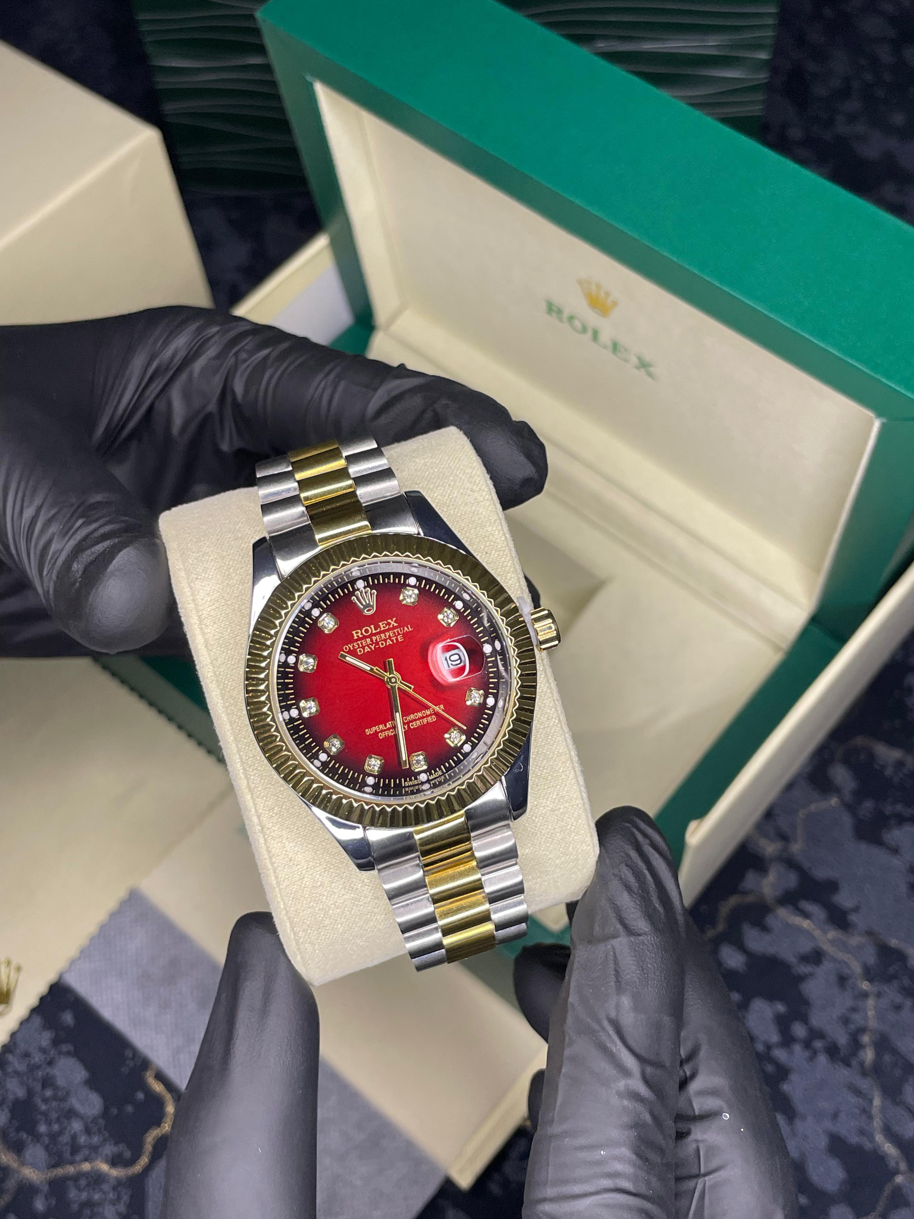 Rolex Oyster Perpetual | Date Just | Master Quality | Stainless Steel | Two Tone RED