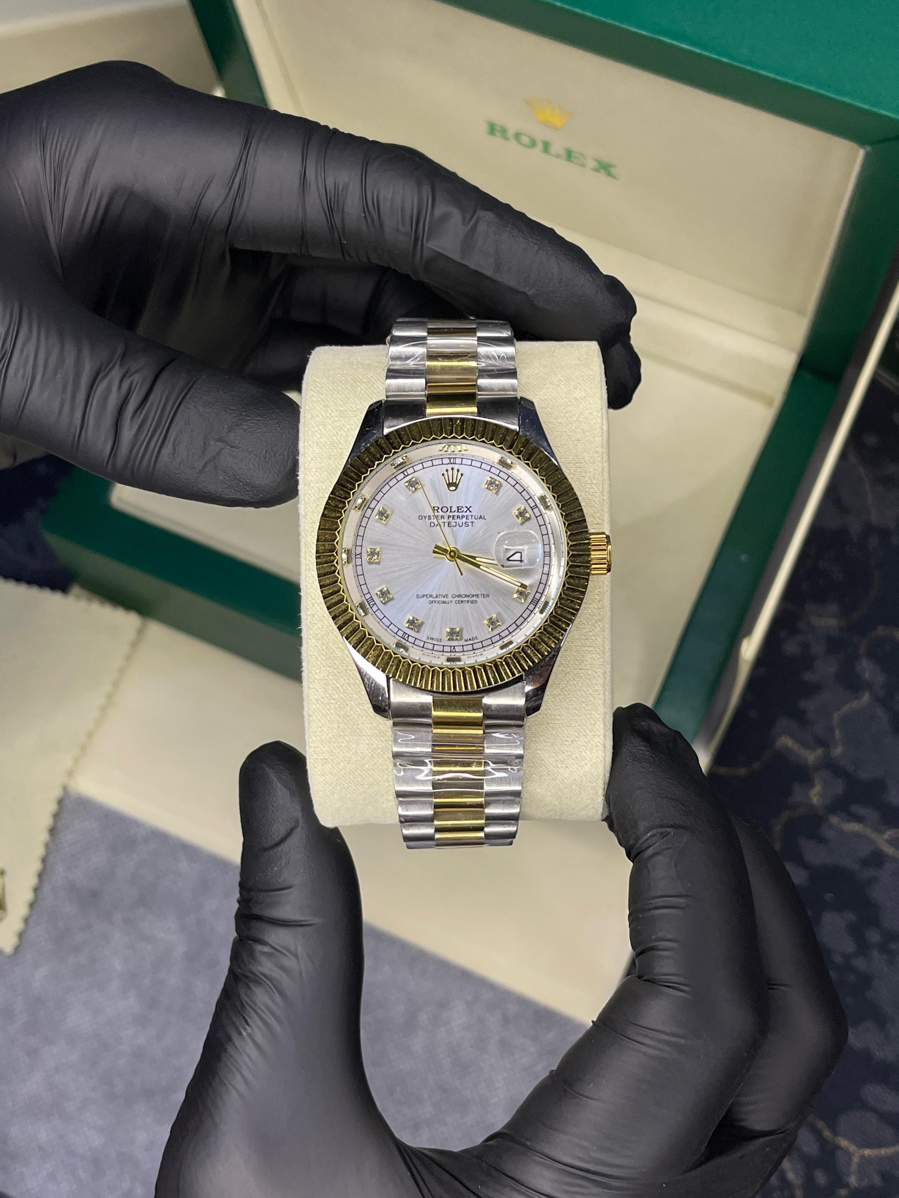 Rolex Oyster Perpetual | Date Just | Master Quality | Stainless Steel | Two Tone White